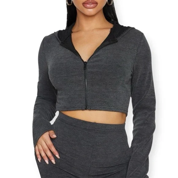 PLT Shape Gray Ribbed Set - Picture 2 of 16